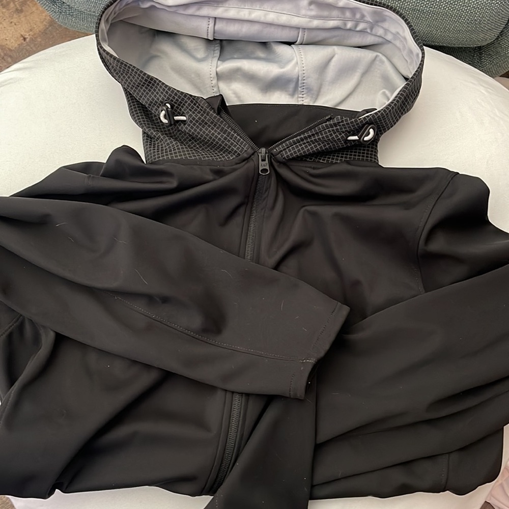Men's Abercrombie & Fitch Zip Down Athletic Hoodie Muscle Fit - Black Size XL